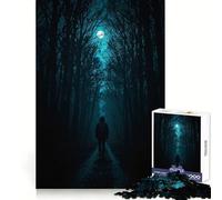 Lunar Path Through The Dark Woods 1000 Piece Jigsaw Puzzles for Teenagers Brain Exercise Bright Color Pattern Build (38x26cm)