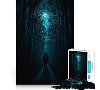 Lunar Path Through The Dark Woods 1000 Piece Jigsaw Puzzles for Teenagers Brain Exercise Bright Color Pattern Build (38x26cm)
