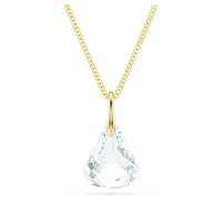 Lunar pendant, Oval cut, White, 18K gold finish