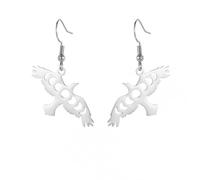 Lunar Phase Moon Eagle Drop Dangle Earrings for Women Celtic Animal Bird Hawk Amulet Jewelry