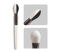 Lunar Shadow 2-in-1 Blush Brush with Synthetic Fibers, Portable Dual-Sided Design - For Quick, Flawless Finish On The Go, Vegan (YS122)