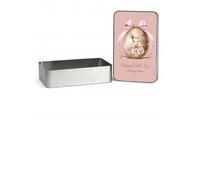 Lunar Shadow Personalised Easter Bunny/Rabbit Gift Tin - Custom Name Happy Easter Treat Box (Pink)