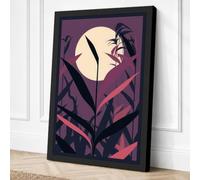 Lunar Silhouette Canvas Wall Art Print 18x12 Inch | Ready to Hang, Gallery Wrapped, Fade-Resistant Inks, Securely Packaged, UK Made