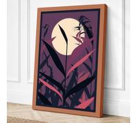 Lunar Silhouette Modern Canvas Wall Art Print 18x12 Inch (46 x 30 cm)