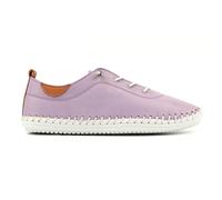 Lunar St Ives Lilac Leather Plimsoll