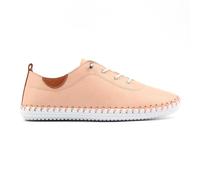 Lunar St. Ives Pale Pink Leather Plimsoll