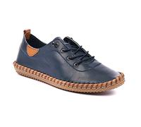 Lunar St Ives Womens Blue Leather Casual Shoe - Size 9 - Blue