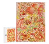 Lunar Tiger Puzzle 500-Piece，Festival Gift Set, Symbolizes Strength and Luck in Chinese Tradition