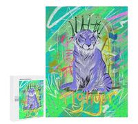 Lunar Tiger Puzzle 500-Piece，Festival Gift Set, Symbolizes Strength and Luck in Chinese Tradition