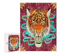 Lunar Tiger Puzzle 500-Piece，Festival Gift Set, Symbolizes Strength and Luck in Chinese Tradition