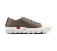 Lunar Truffle II Grey Leather Plimsoll