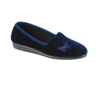Lunar Women's Butterfly Slippers in Navy | Size: 6 Lunar Navy 6