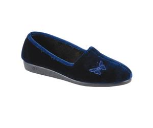 Lunar Women's Butterfly Slippers in Navy | Size: 7 Lunar Navy 7