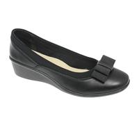 Lunar Womens Deacon Leather Pumps - Black - 8 UK - Black - 100% Mixed
