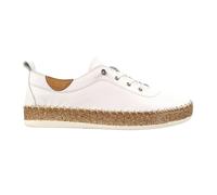 Lunar Women's Evie Leather Plimsolls in White | Size: 3 Lunar White 3