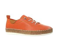 Lunar Womens Evie Leather Plimsolls - Orange - Orange - 5 UK
