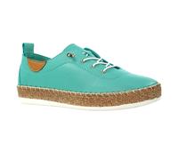 Lunar Womens Evie Leather Plimsolls - Turquoise - Turquoise - 7 UK