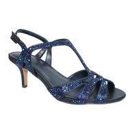 Lunar Womens Francie Wide Sandals - Navy - Navy - 8 UK - 100% Faux Leather