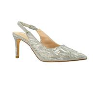 Lunar Womens Janine Sling Back Shoes - Silver - Silver - 4 UK