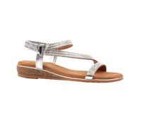 Lunar Women's Jazmine Wide Wide Sandals in Silver | Size: 4 Lunar Silver 4