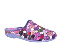 Lunar Womens/Ladies Crackle Slippers - Purple - 6 UK - Purple - 100% Mixed