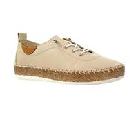 Lunar Womens/Ladies Evie Leather Plimsolls - Cream - Cream - 6 UK