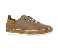 Lunar Womens/Ladies Evie Leather Plimsolls - Taupe - Taupe - 6 UK