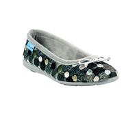Lunar Womens/Ladies Magic Spotted Slippers - Grey - 7 UK - Grey - 100% Textile
