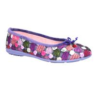 Lunar Womens/Ladies Magic Spotted Slippers - Purple - 8 UK - Purple - 100% Textile