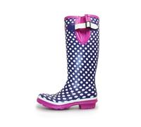 Lunar Womens/Ladies Polka Dot Wellington Boots - Purple/Dark Pink/White - 5 UK - Purple/Dark Pink/White