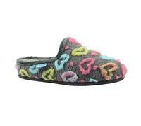 Lunar Womens/Ladies Valentine Mule Slippers - Grey - 6 UK - Grey