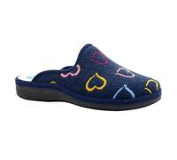 Lunar Womens Love Mule Slippers - Navy - 7 UK - Navy - 100% Mixed