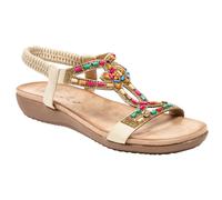 Lunar Women's Mariella Beaded Sandals - Beige - Beige - 8 UK
