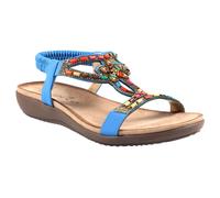 Lunar Women's Mariella Beaded Sandals in Blue | Size: 8 Lunar Blue 8