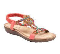 Lunar Women's Mariella Beaded Sandals - Orange - Orange - 7 UK