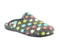Lunar Womens Montreal Slippers - Grey - 8 UK - Grey - 100% Mixed