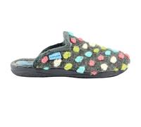 Lunar Womens Montreal Slippers - Grey - 6 UK - Grey - 100% Mixed