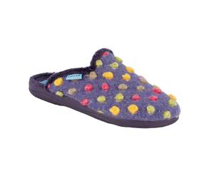Lunar Womens Montreal Slippers - Purple - 4 UK - Purple - 100% Mixed
