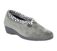 Lunar Women's Paloma Leopard Print Slippers - Grey - 8 UK - Grey