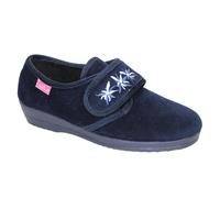 Lunar Womens Paula II Slippers - Navy/White - 4 UK - Navy/White - 100% Mixed