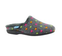 Lunar Womens Peanut Mule Slippers - Grey - 5 UK - Grey