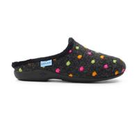 Lunar Women's Peanut Mule Slippers in Black | Size: 4 Lunar Black 4