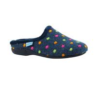 Lunar Womens Peanut Mule Slippers - Navy - 6 UK - Navy