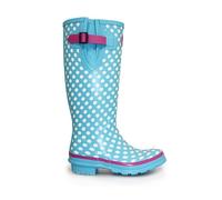 Lunar Women's Polka Dot Wellington Boots in Pale Blue | Size: 6 Lunar Pale Blue 6