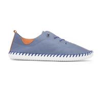 Lunar St Ives Leather Plimsoll 8 UK Mid Blue