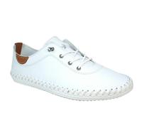 Lunar Women's St Ives Leather Plimsolls - White - 8 UK - White