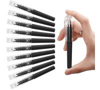 LunarCharm 10 Pieces Mini Gel Pens, 0.5 mm Black Ink, Pocket Pen, Short Small Pen, Smooth Writing, Quick-drying, Cute Pens for Pocket Journals