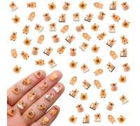 LunarCharm 100 Pieces Tiny Capybaras for Dollhouse Miniatures, Resin Animals for Crafting, Mini Capybaras for Fairy Gardens, Micro Landscaping, Decoration