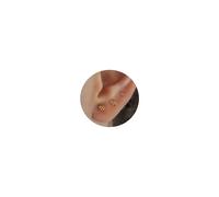 LunarCharm 3 Pieces 16G Small Bow Titanium Flat Back Earrings, Threadless Nose Studs Tiny Ear Studs, Cartilage Tragus Piercing Jewellery Conch Helix Ear Studs