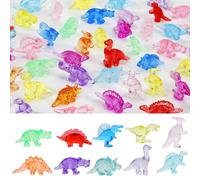 LunarCharm 30 Pieces Mini Dinosaur Figures Small Animal Figures for Hidden Treasure Toy Chest for Children Mini Resin Dinosaurs Party Gifts Vase Fillers